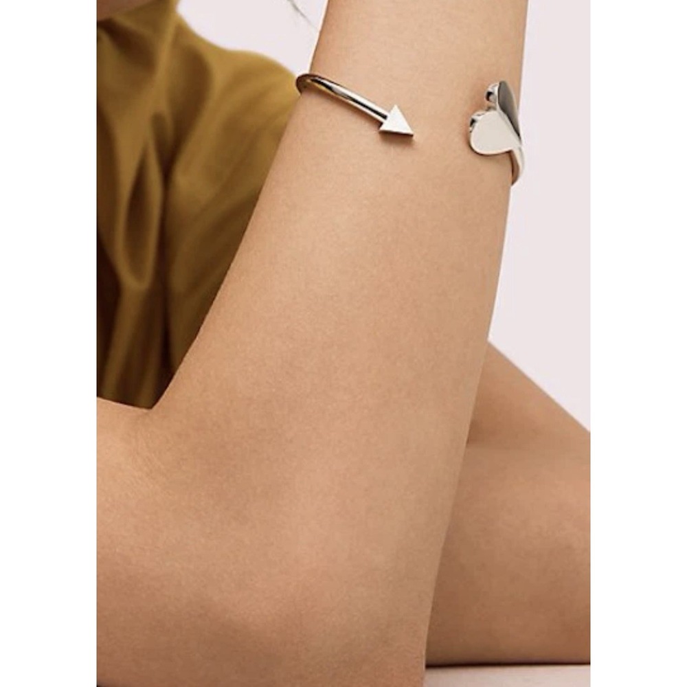 Kate Spade New York Bracelet Heritage Flex Cuff Silver New $68